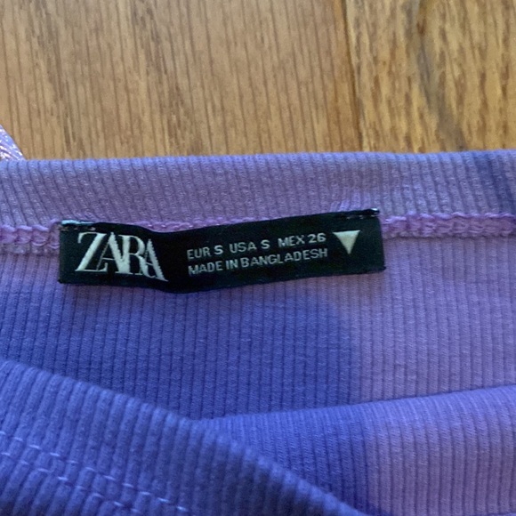 Zara Purple Cropped Tank Top - Picture 7 of 7